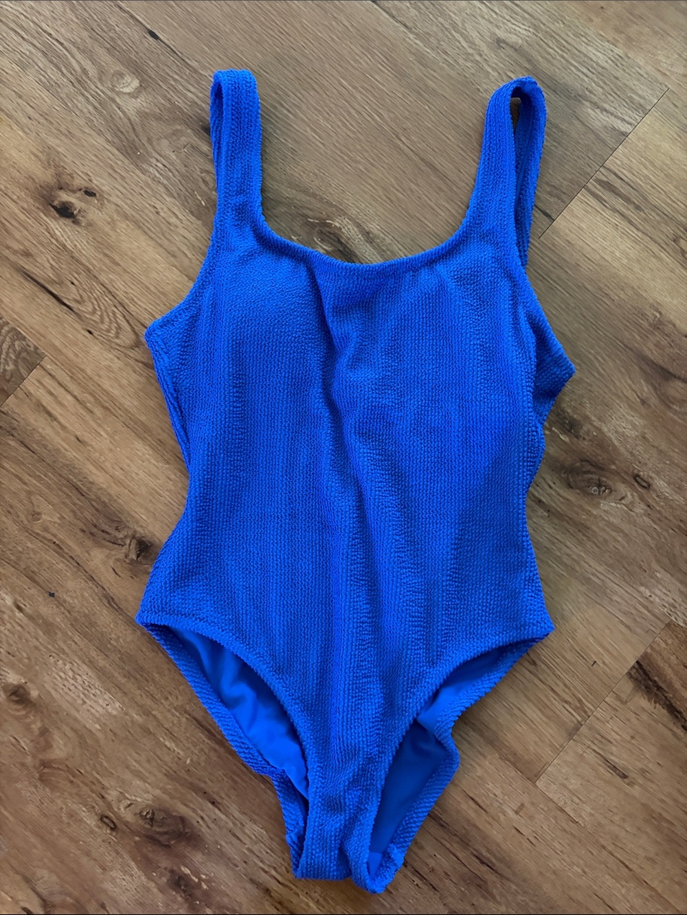 Royal Blue Textured One-Piece Swimsuit
